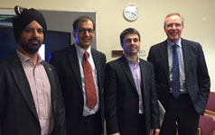 Anvar Makhmodov with colleagues at Leicester General Hospital