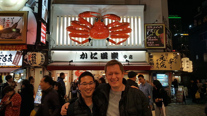 Fraser Smith and Dr Uemura in Osaka