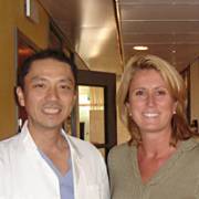 Hiroyoshi Matsuoka with Dr Anna Martling at Karolinska University Hospital in Stockholm